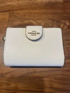 【値下】COACH コーチ 二つ折り財布 ホワイト(チョーク)