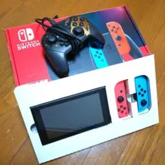 Nintendo Switch 本体 【箱付美品】＋ Proコントローラー