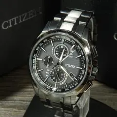 箱コマ付 シチズン AT8044-57E アテッサ 黒チタン ダイレクトフライト