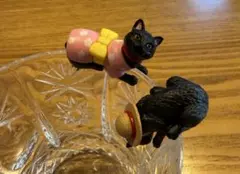 黒ねこ　ふちねこ　夏のふちねこ　カフェベローチェ2個セット