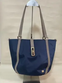 【美品】LA BAGAGERIE エレガンストートバッグ 2way ネイビーのサムネイル