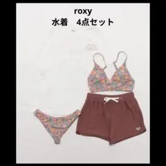 roxy ボタニカル柄ビキニ水着4点セット　S　新品のサムネイル