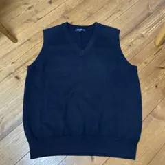 At Day ネイビー Vネックベスト Lサイズ
