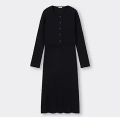 a様専用 GU マルチウェイリブニットワンピース ブラック Lサイズ