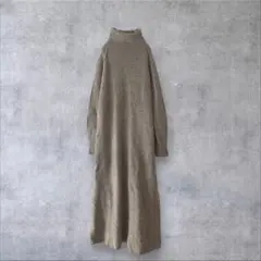 ◎美品◆ロッソ◆F by ROSSO タートルフレアニットワンピース