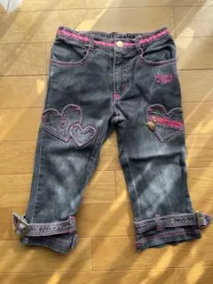 みみ様専用メゾピアノ120センチハートデニム7部丈パンツ