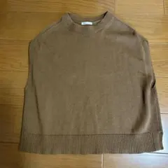 CRAFT ブラウン ニットベスト ノースリーブ