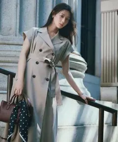 れ*ん様 Vincennes Belted Big Collar Dress - メルカリ