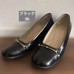 GUCCI グッチ ホースビットレザーパンプス 黒 ブラック 36 レディース