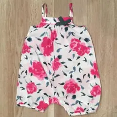 【美品】ロンパース プチバトー フラワー サロペット