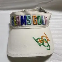 BEAMS GOLF 刺繍ロゴ バイザー ホワイト
