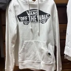 VANS 白 パーカー S