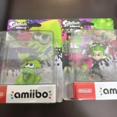 amiibo スプラトゥーン イカ ボーイ ネオングリーン 2体セット