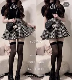 GRL インパン裏地付きツイードプリーツミニスカート[ai130]