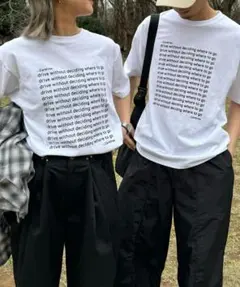 チャオパニック メッセージ プリント 半袖Tシャツ ユニセックスのサムネイル