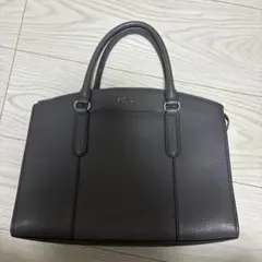 FURLA グレー レザーハンドバッグ