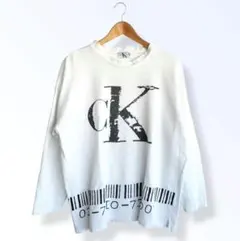 90s CK Jeans ヴィンテージ グランジ ビッグロゴ ダメージ ロンTのサムネイル