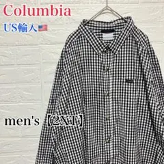 ●BA36【US輸入】 コロンビア 長袖 ボタンダウンシャツ チェック【2XT】