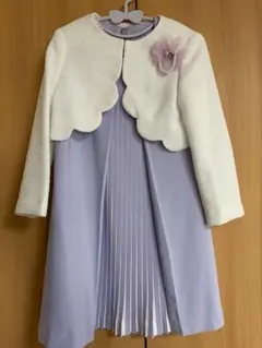 プティマイン　フォーマルワンピース　ラベンダー　ジャケットセット　入学式　120