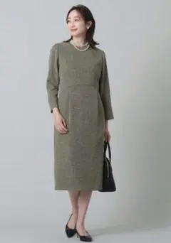 UNTITLED/トリクシオンスラブツィード ワンピース長袖