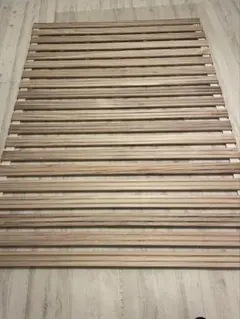 すのこマット　折りたたみ ロール式　ダブル　丸めてしまえる桐すのこベッドのサムネイル