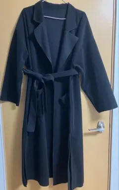 ガウン風　ロングコート　ベルト付き