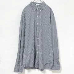 J.CREW ジェイクルー ギンガムチェック 長袖 シャツ スリム【M】紺 白のサムネイル