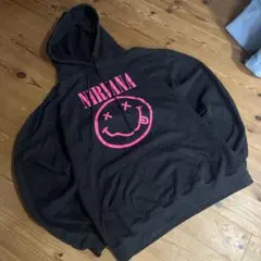 NIRVANA パーカー ブラック ピンク レア