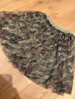 迷彩柄チュールスカート ウエストゴム付き130㎝