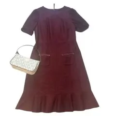 希少 TO BE CHIC トゥービーシック 大きいサイズ ツイードワンピース