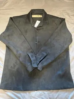 NANO UNIVERSE LB-004 ダークグレー スエードシャツ