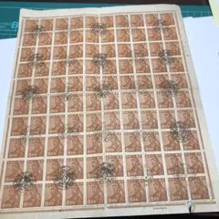 東郷平八郎元帥 7銭切手 100枚シート 裏糊ツヤツヤ！昭和19年発行