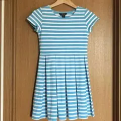 POLO RALPH LAUREN キッズ ワンピース 女の子 ボーダー 水色