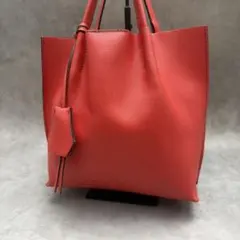レッド/赤 MahL マール Bucket バケット レザーハンドバッグ 本革 