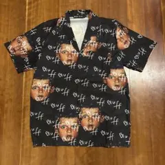 総柄 フェイスシャツ