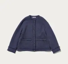 美品！現行品 BEAUTY&YOUTH ノーカラーツイードジャケット Mサイズ