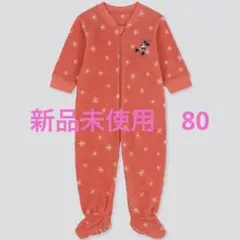 新品未使用ミニー刺繍フリースロンパース 80 UNIQLO