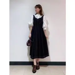 スナイデル　ステッチコルセットライクジャンスカ　ブラック