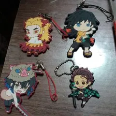 鬼滅の刃ラバーキーホルダー 4種セット