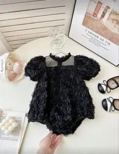 ベビードレス　ブラック　ハーフバースデー