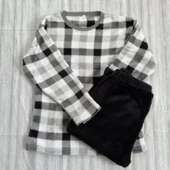 フリース チェック柄 パジャマ 150cm