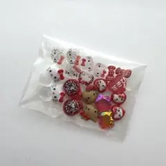 ネイルパーツ サンリオ キティ 赤 20個セット