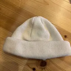 RACAL 日本製 リブ編み ニット帽 クリーム色