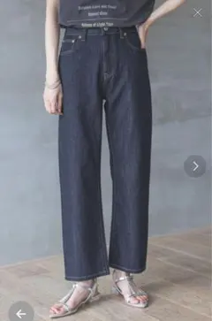 GOODデニムストレートパンツ　グローバルワーク