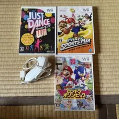 Wiiゲーム3本セット + Wiiリモコン　ソフト