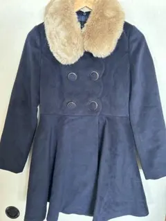 CECIL McBEE ファー付きネイビーコート