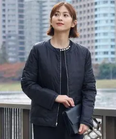 自由区 【洗える】リバーシブルライトダウン ジャケット ネイビー／36