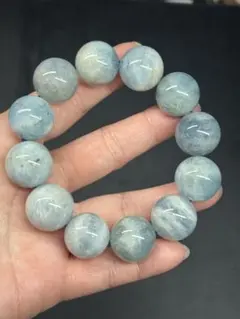 パンダの工房】天然石パワーストーンアクアマリンホワイトガーデン 