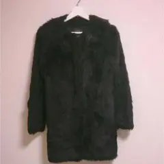 値下げ☆ZARAファーコートブラック