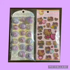 新品　 キラキララインストーン　キティ　日焼け　カミオジャパン　カプセルシール